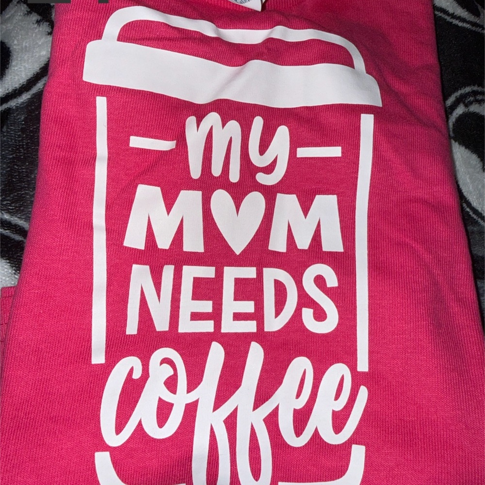 Pink Graphic Tee - My Mom Needs Coffee